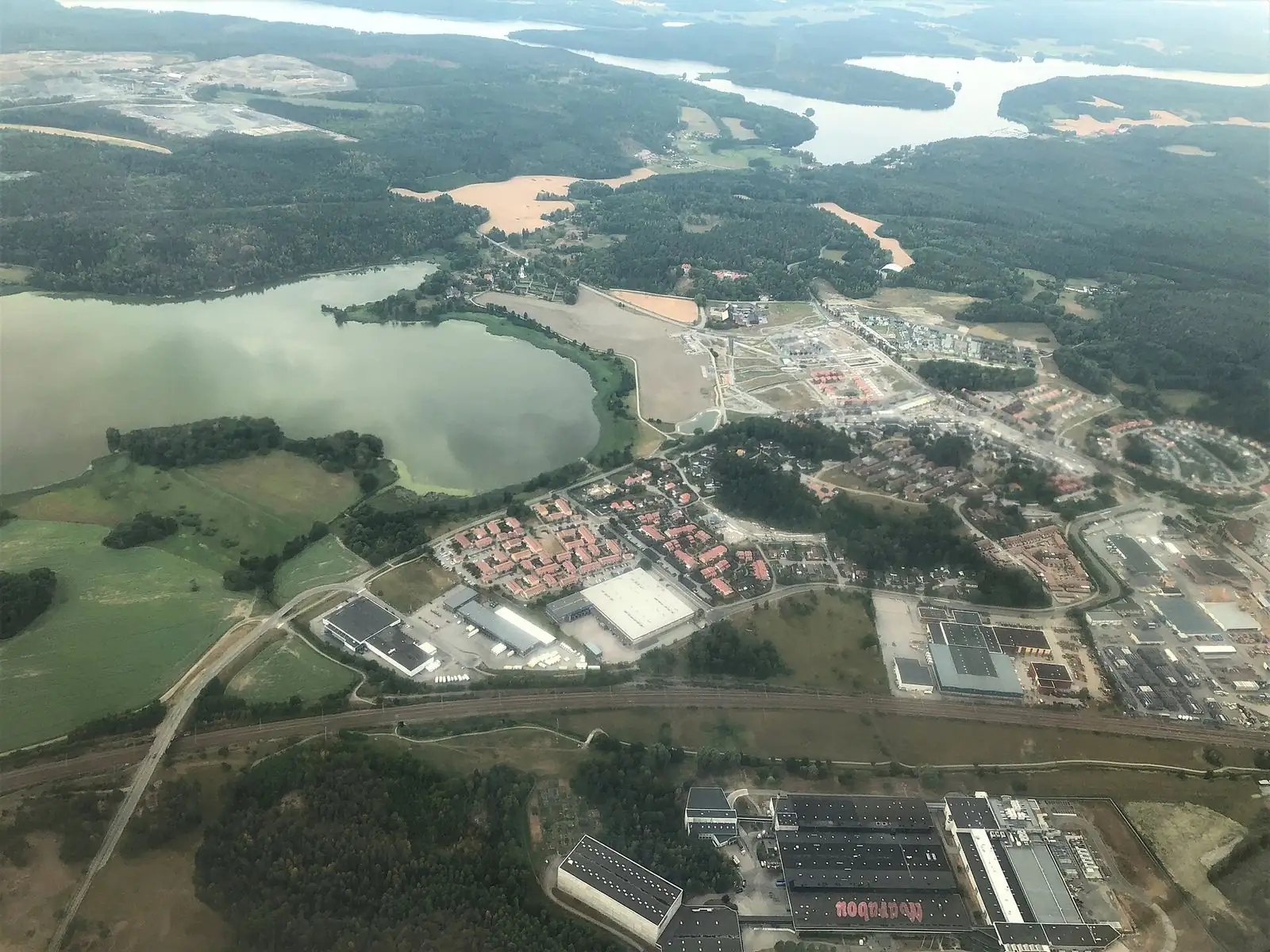 Edssjön och Runby från luften