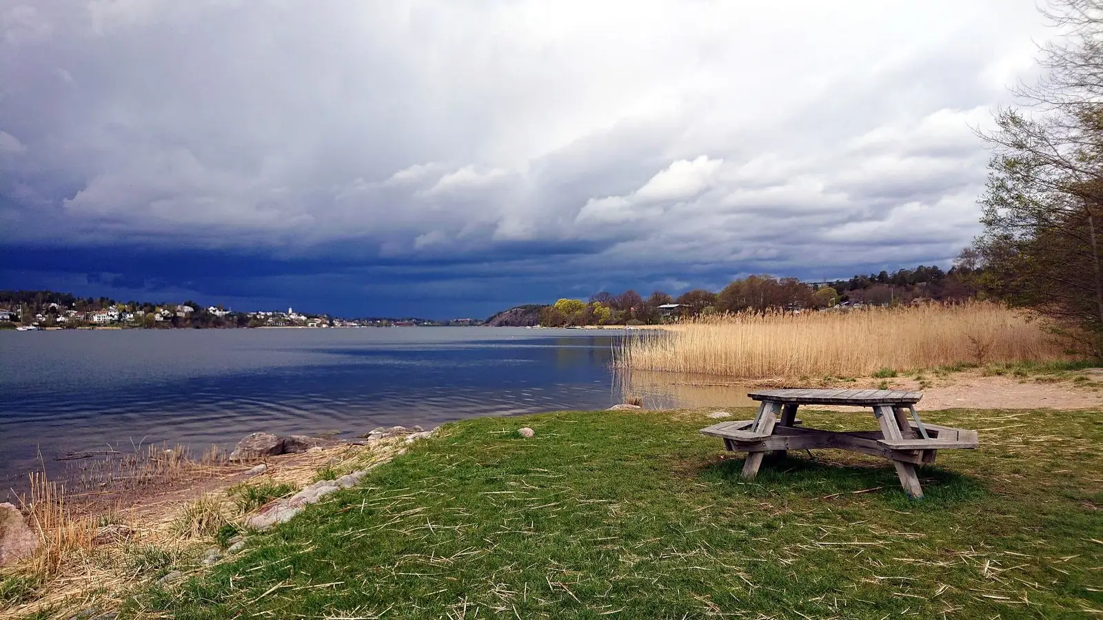 Badplats vid Edsviken i Danderyd
