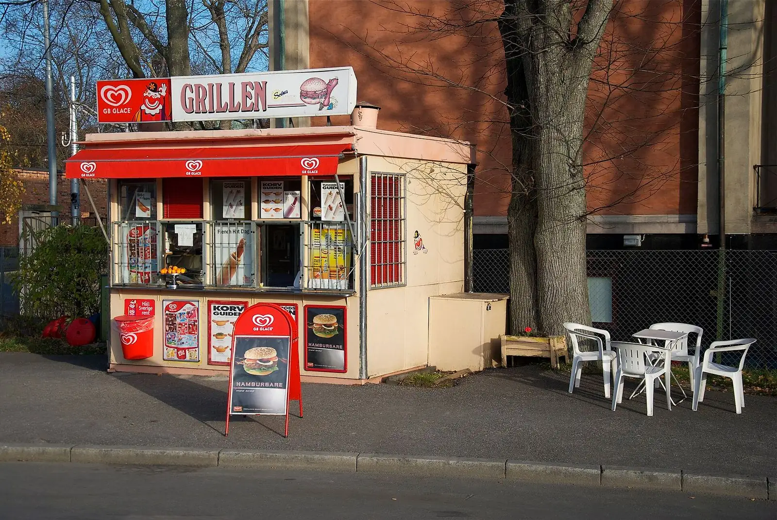 Gammal korvkiosk på Djurgården