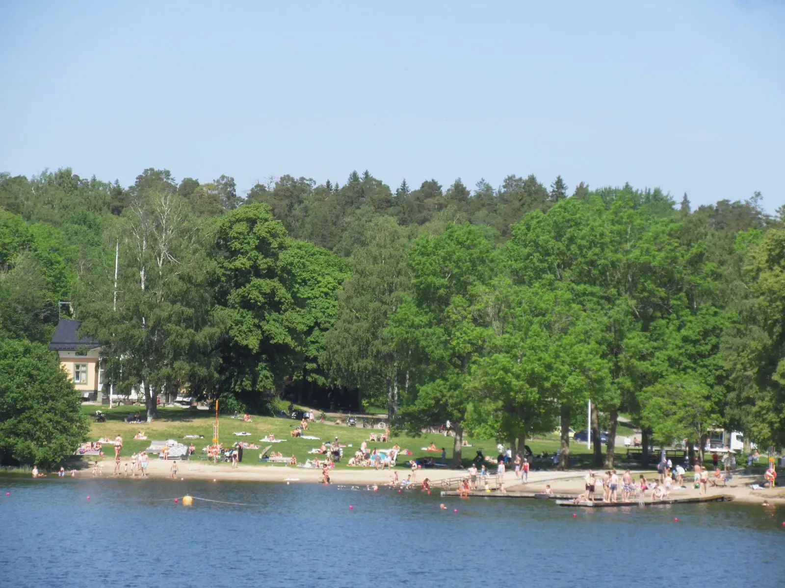Kanaanbadet i Grimsta vid Mälaren