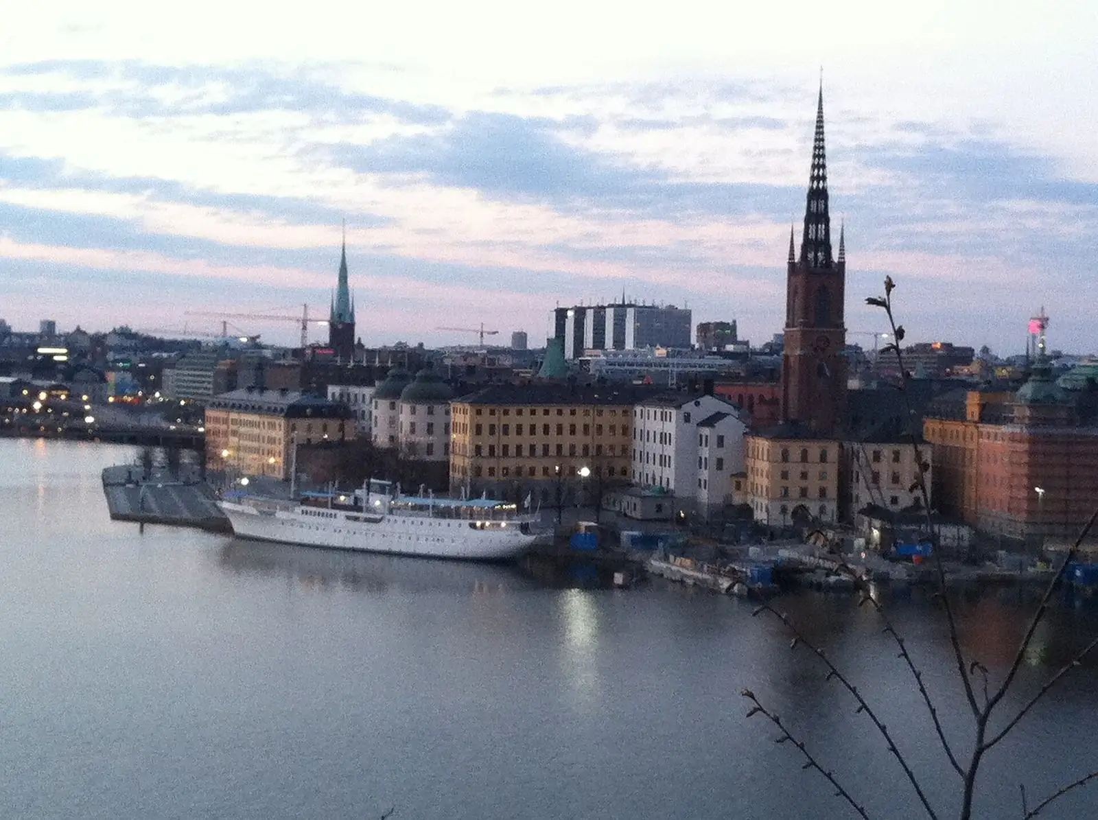 Utsikt från Södermalm över Riddarfjärden mot Gamla stan