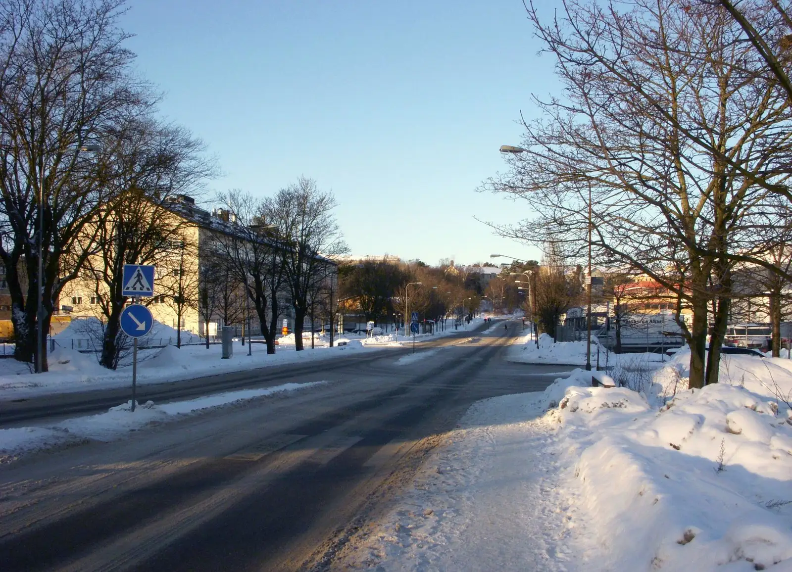 Västberga allé en vinterdag