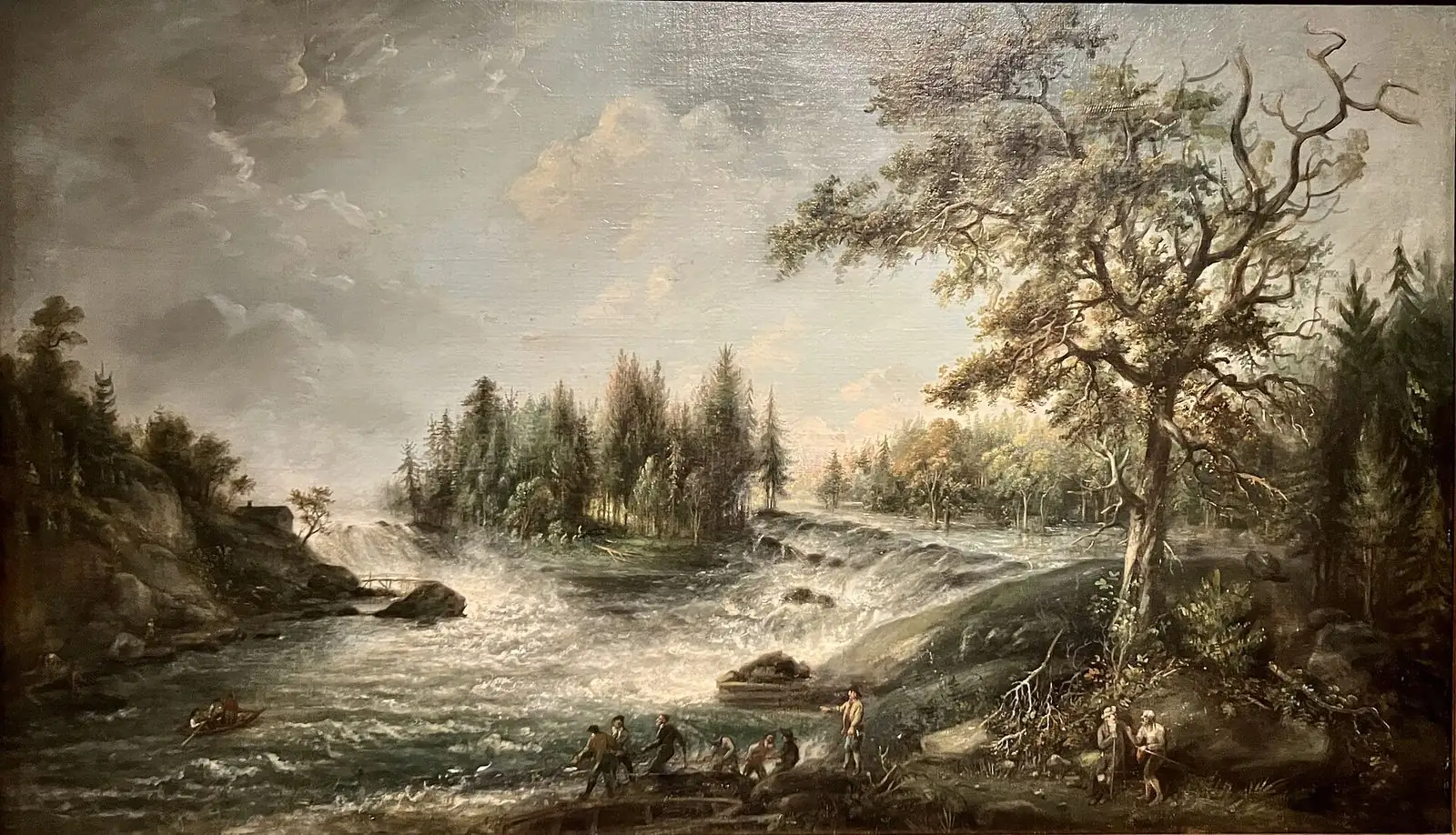 Elias Martins målning av Älvkarlebyfallen från 1798
