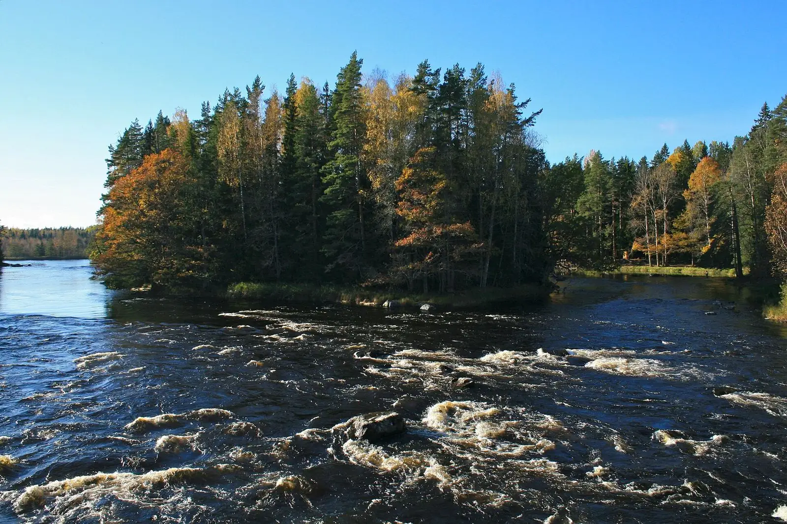Forsande vatten i Dalälven vid Sevedskvarn