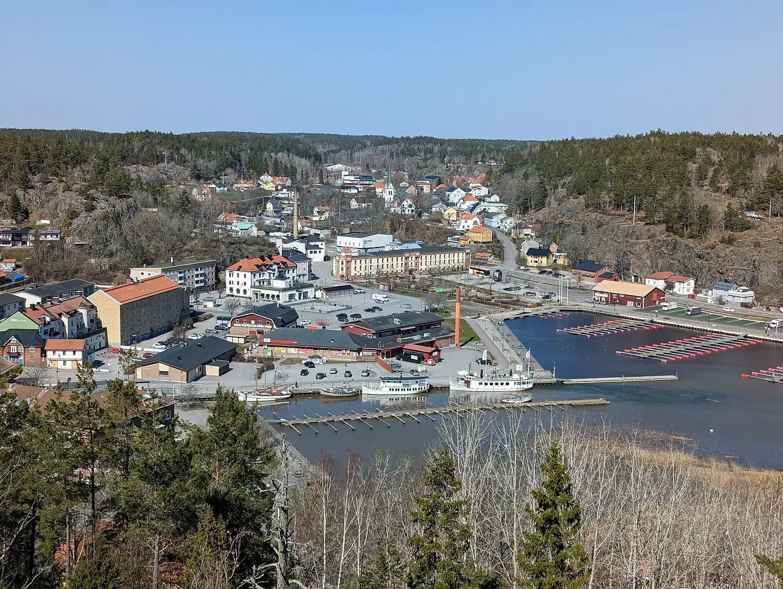 Valdemarsvik och viken från ovan