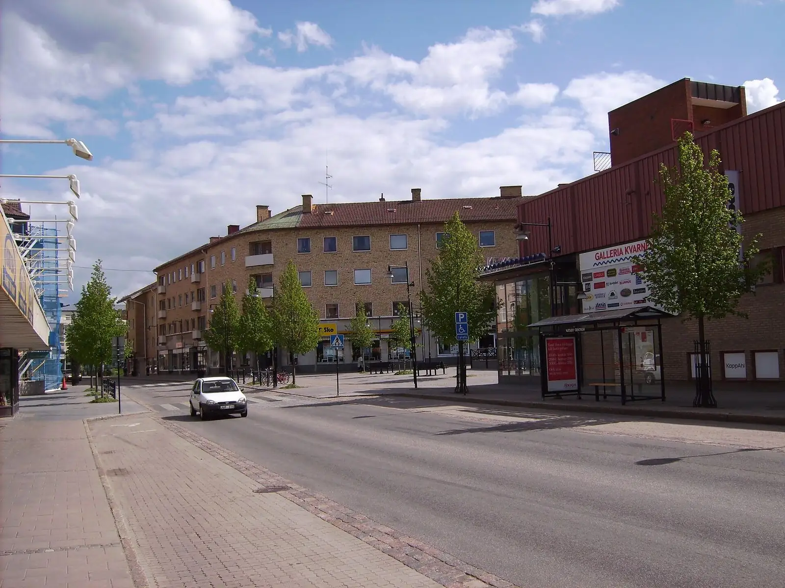Kungsvägen i centrala Mjölby