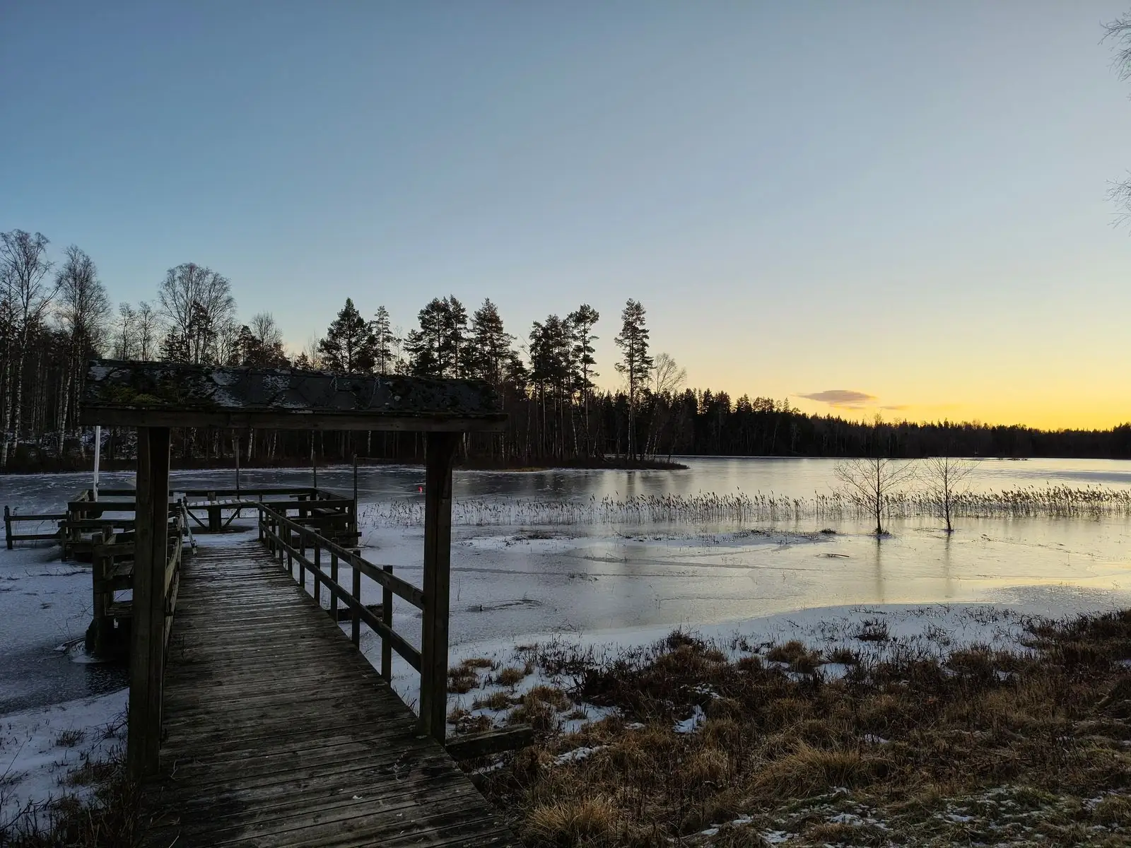 Hestrasjön en vinterdag