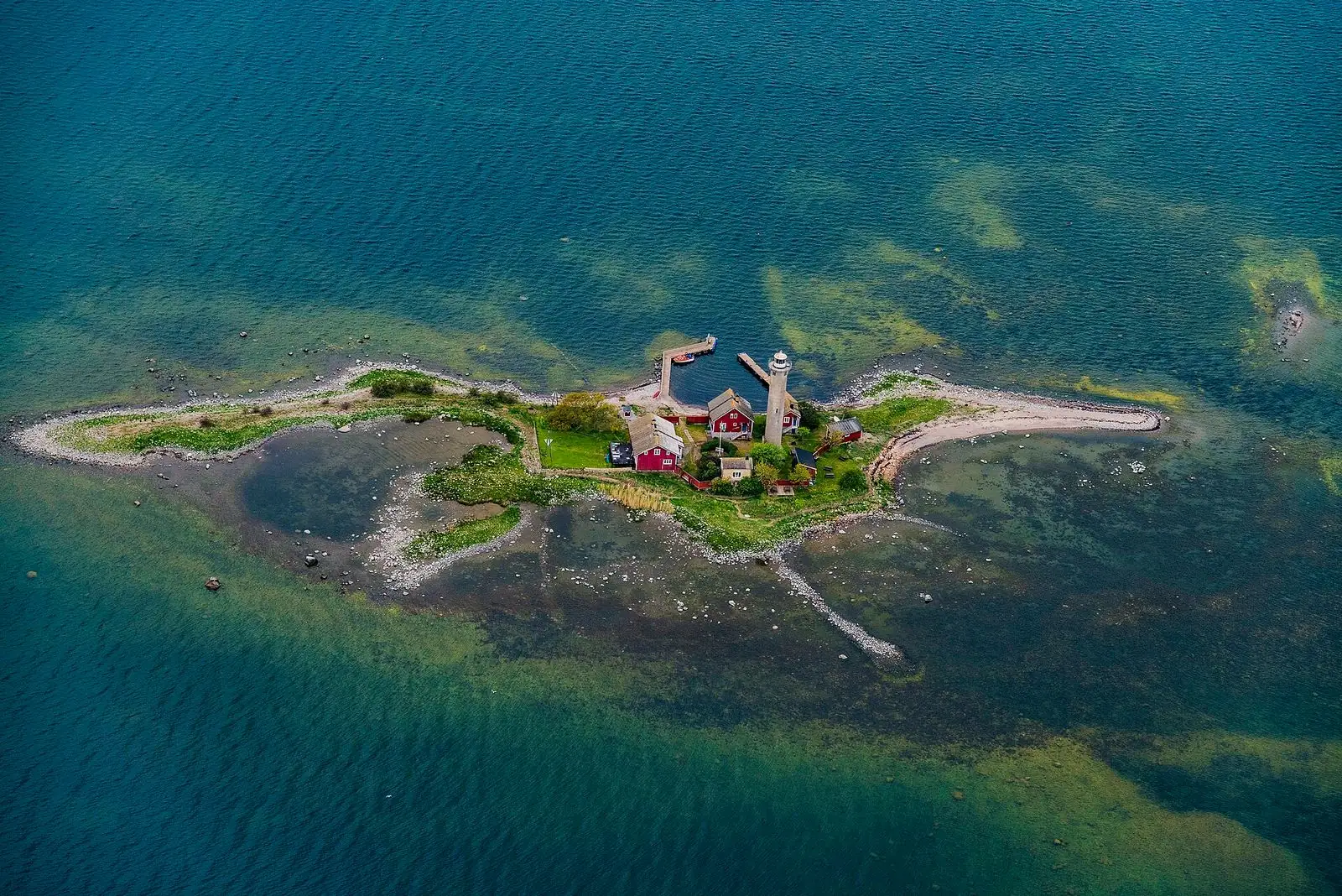 Ö i Kalmarsund från luften