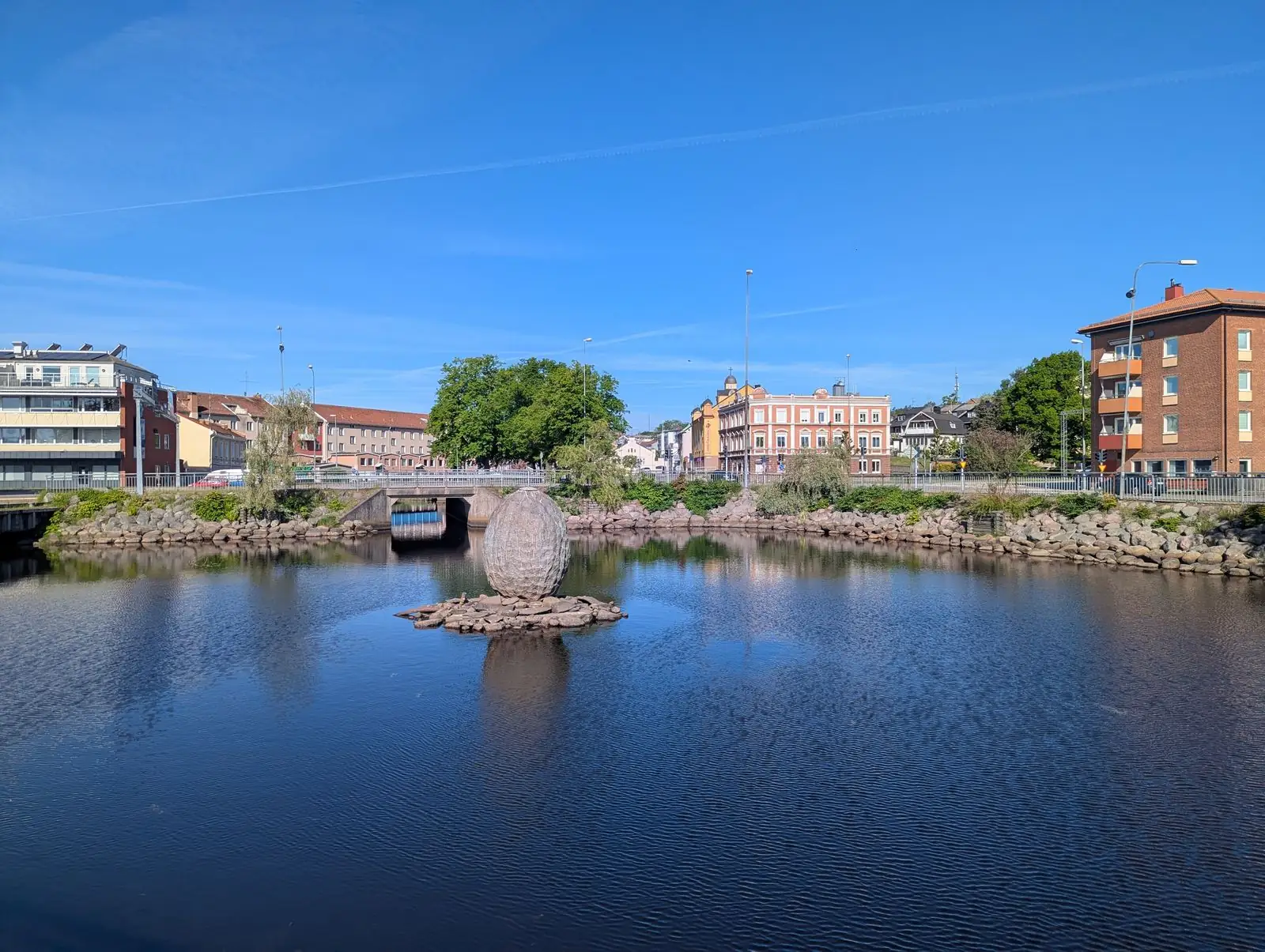 Vattnet vid Oskarshamns centrum