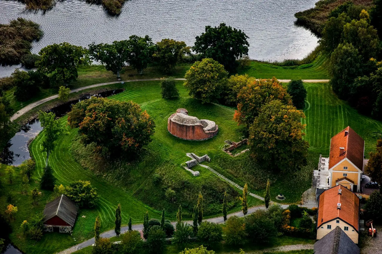 Sölvesborg och viken från luften