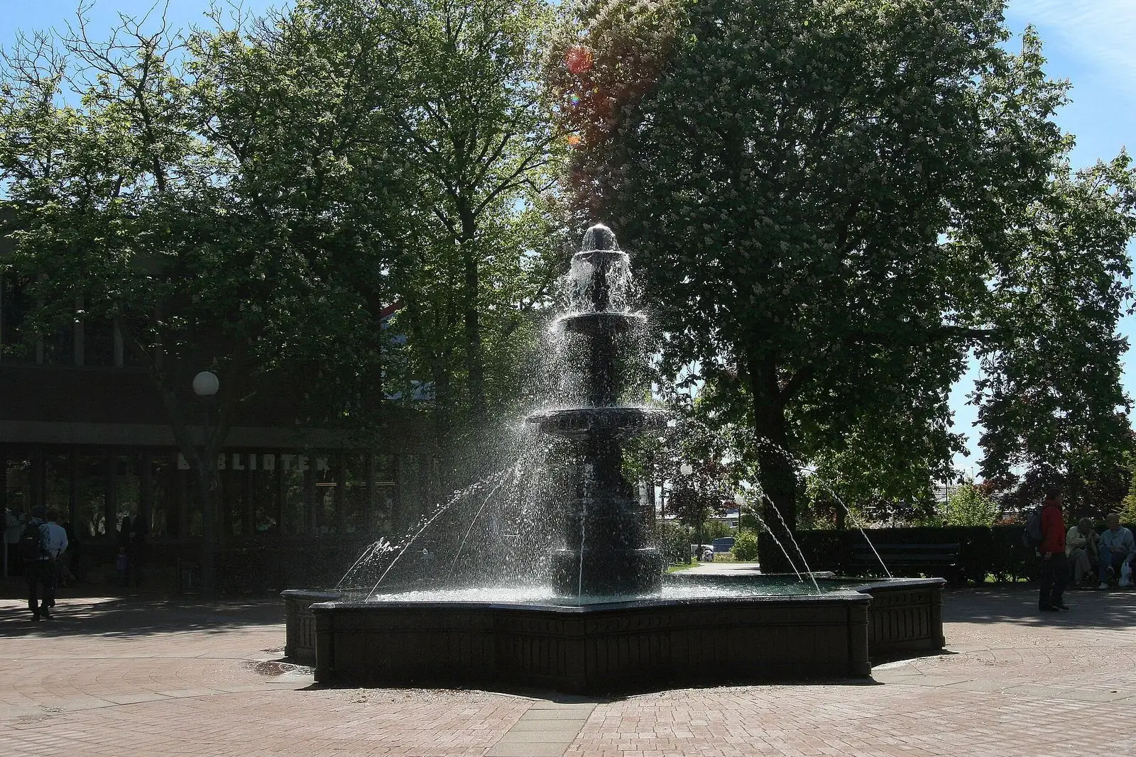 Fontän i parken i Helsingborg