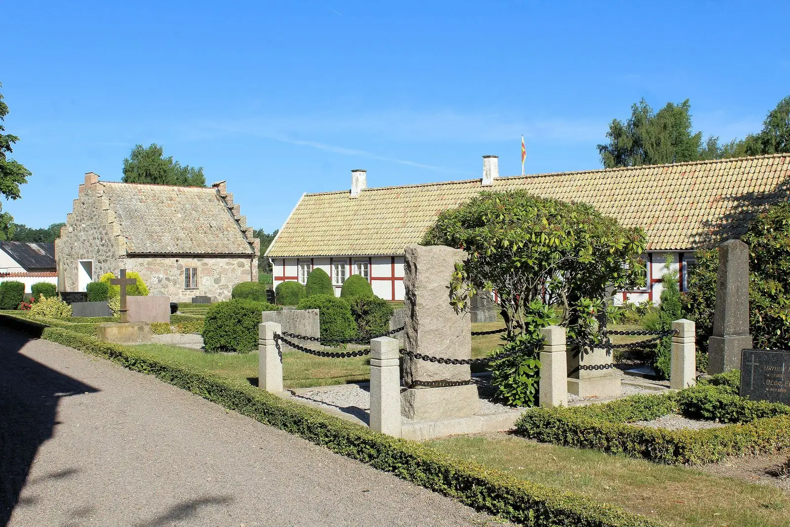 Gamla hus och trädgård i Höganäs