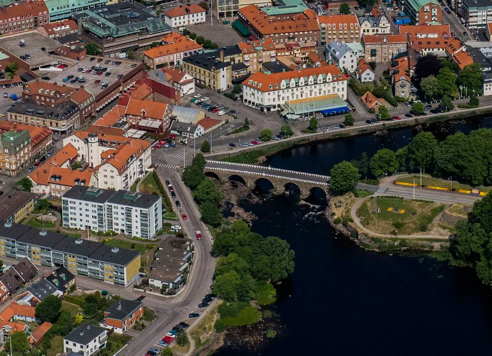 Falkenberg från luften