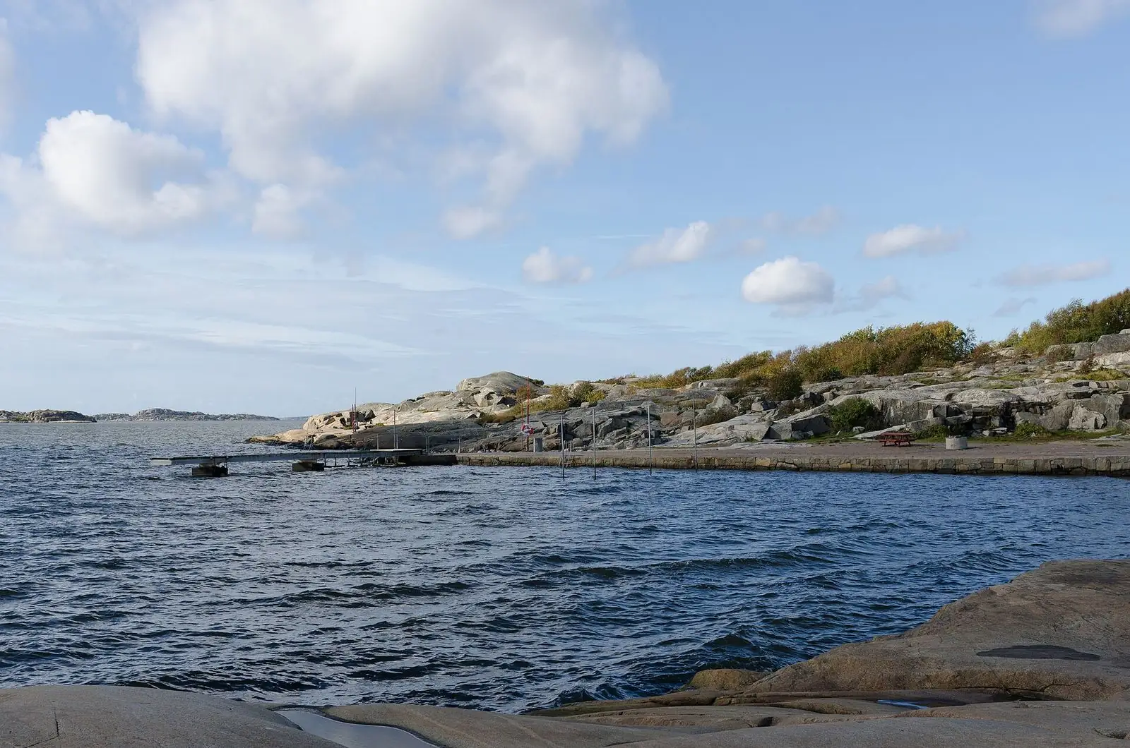 Klippor och hav vid Fiskebäck