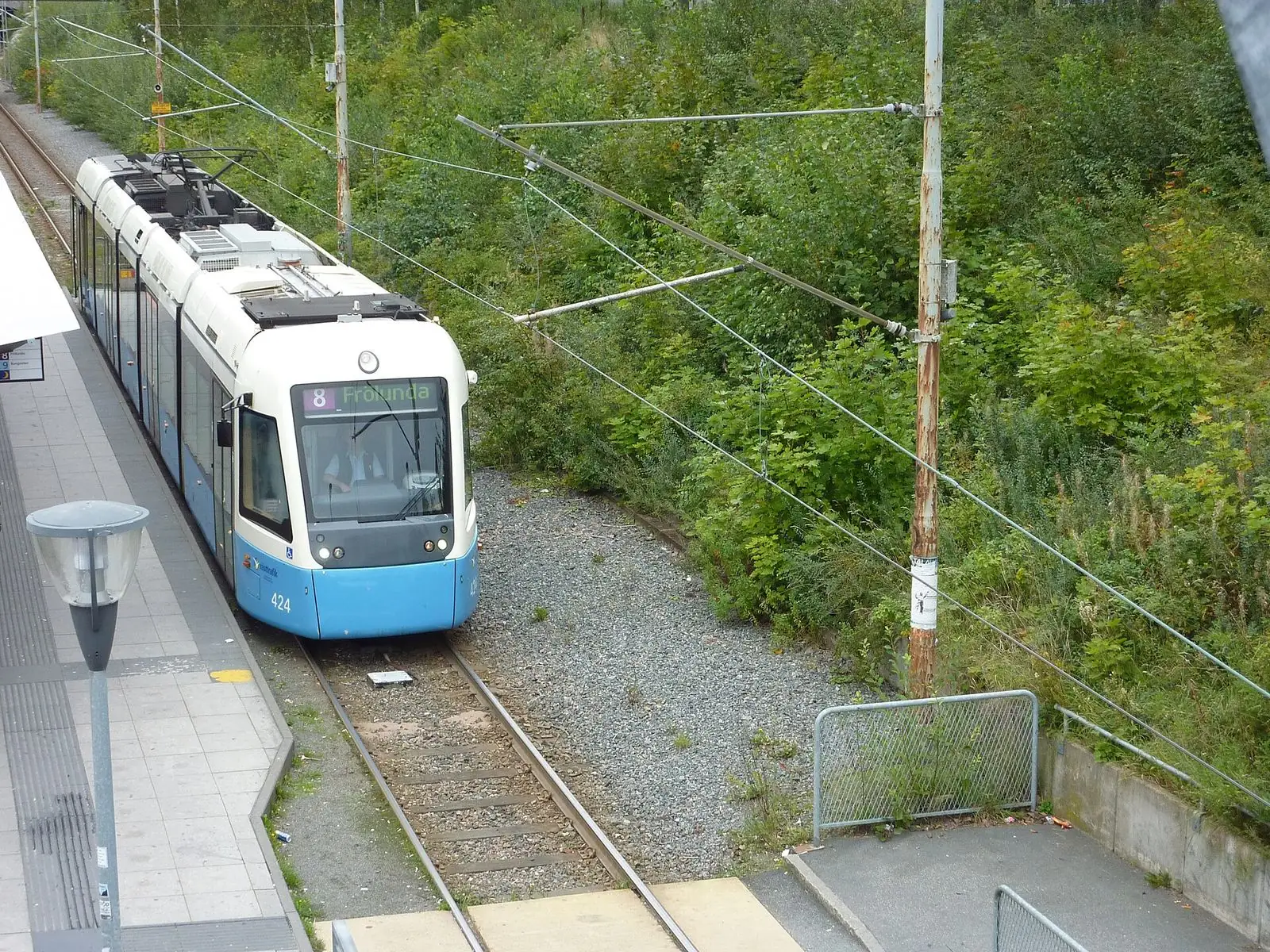 Spårvagn på väg mot Hjällbo