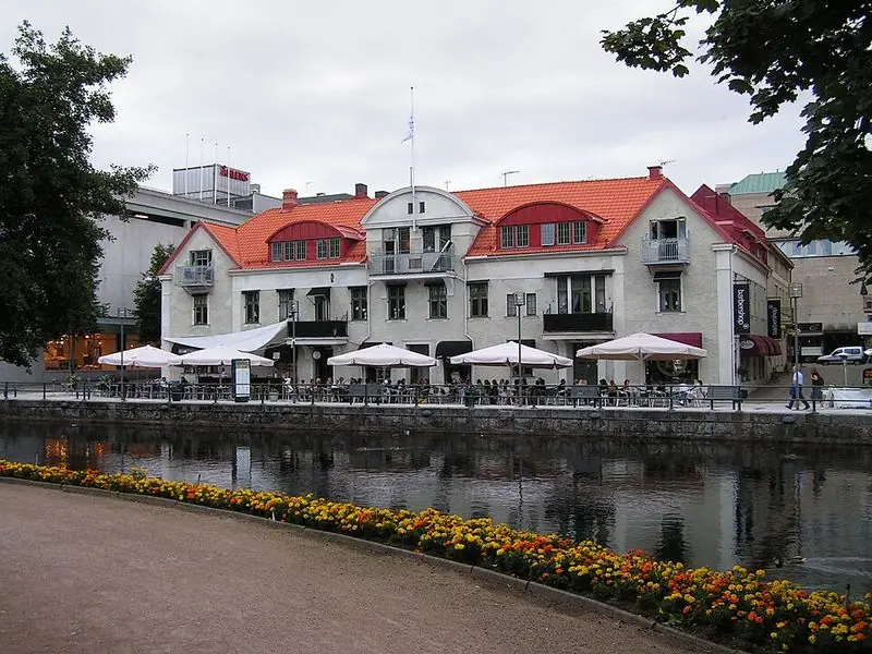 Hus vid Viskan i Borås