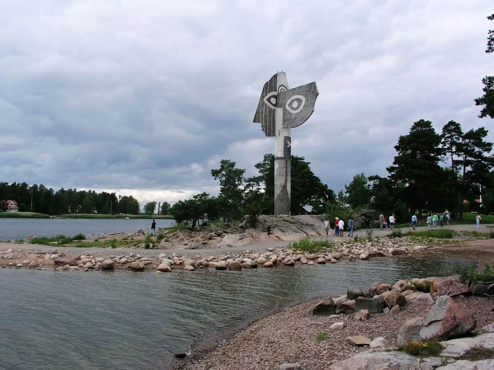 Picassos skulptur vid Strandudden i Kristinehamn