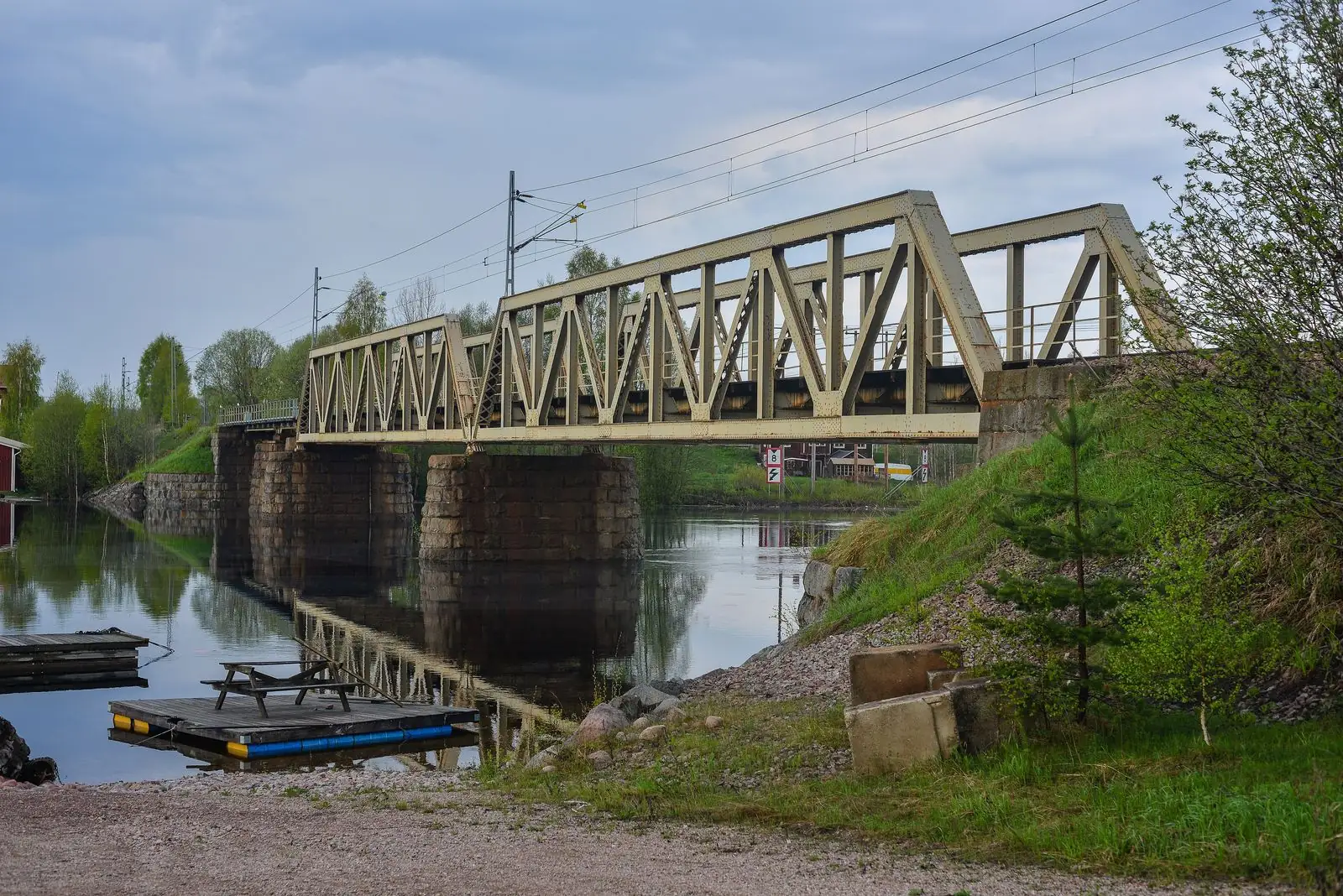 Järnvägsbron vid Österdalälven i Leksand