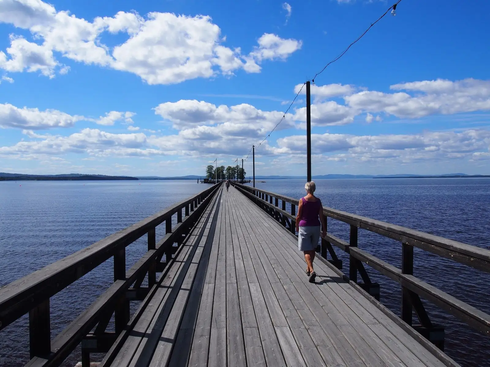 Långbryggan ut i Siljan i Rättvik