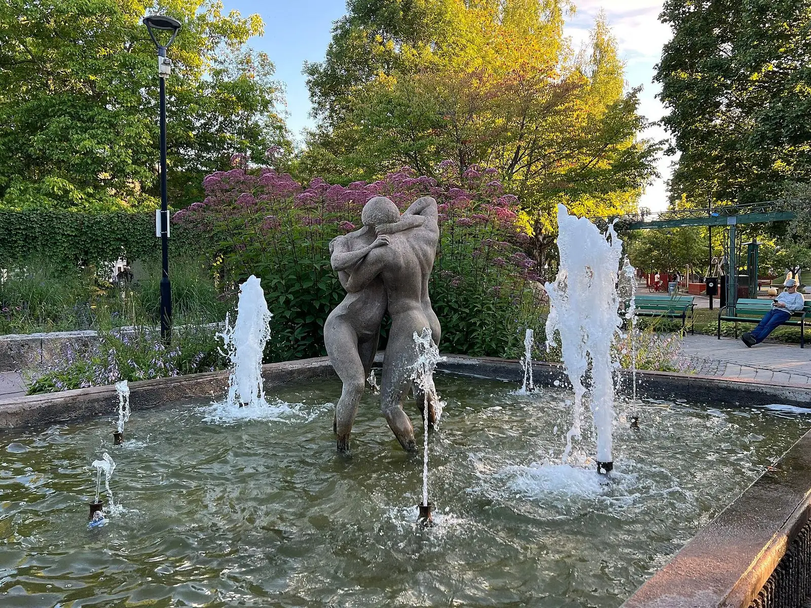 Fontän i Borlänge centrum