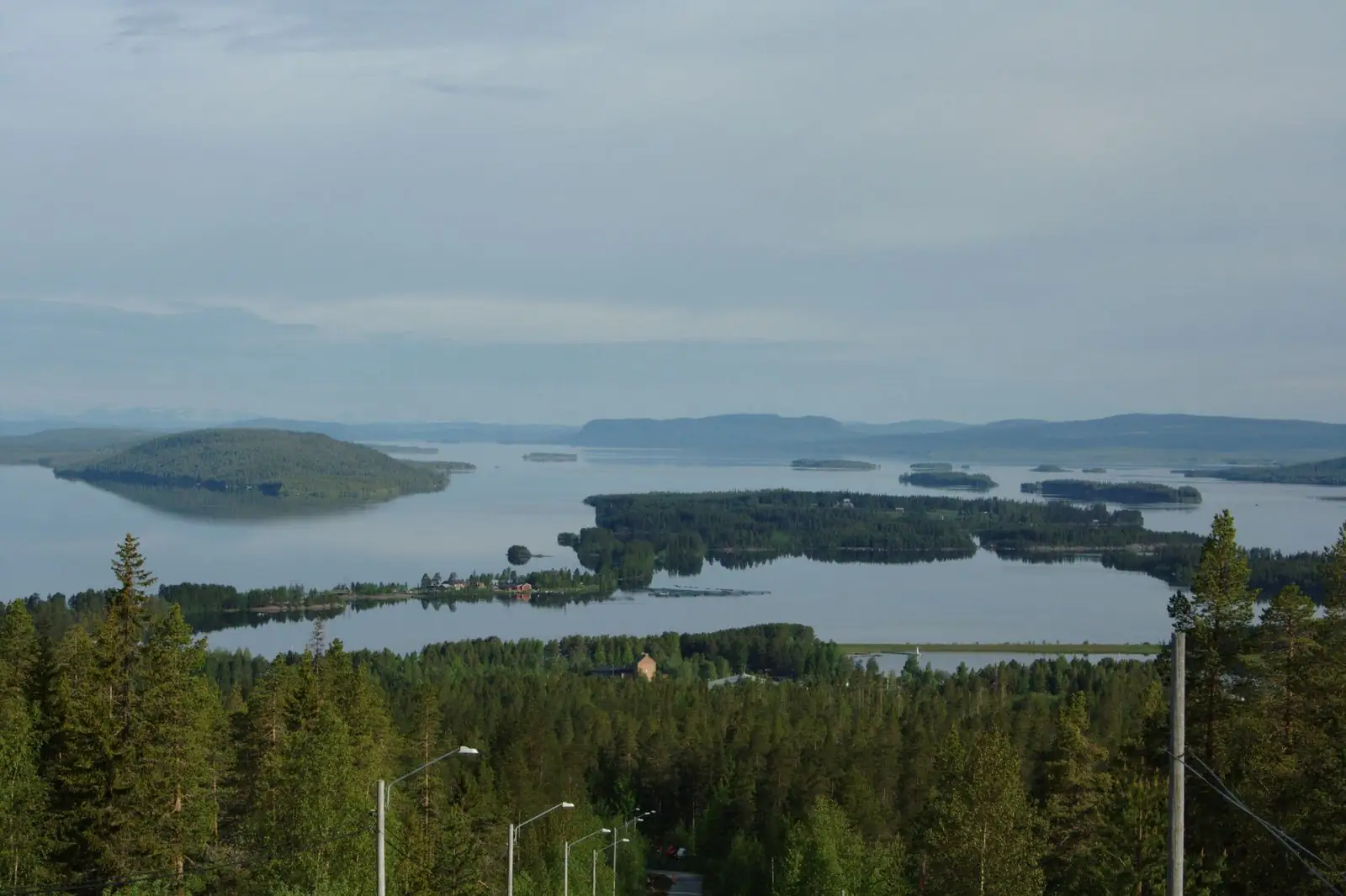Utsikt över Storumans sjöar