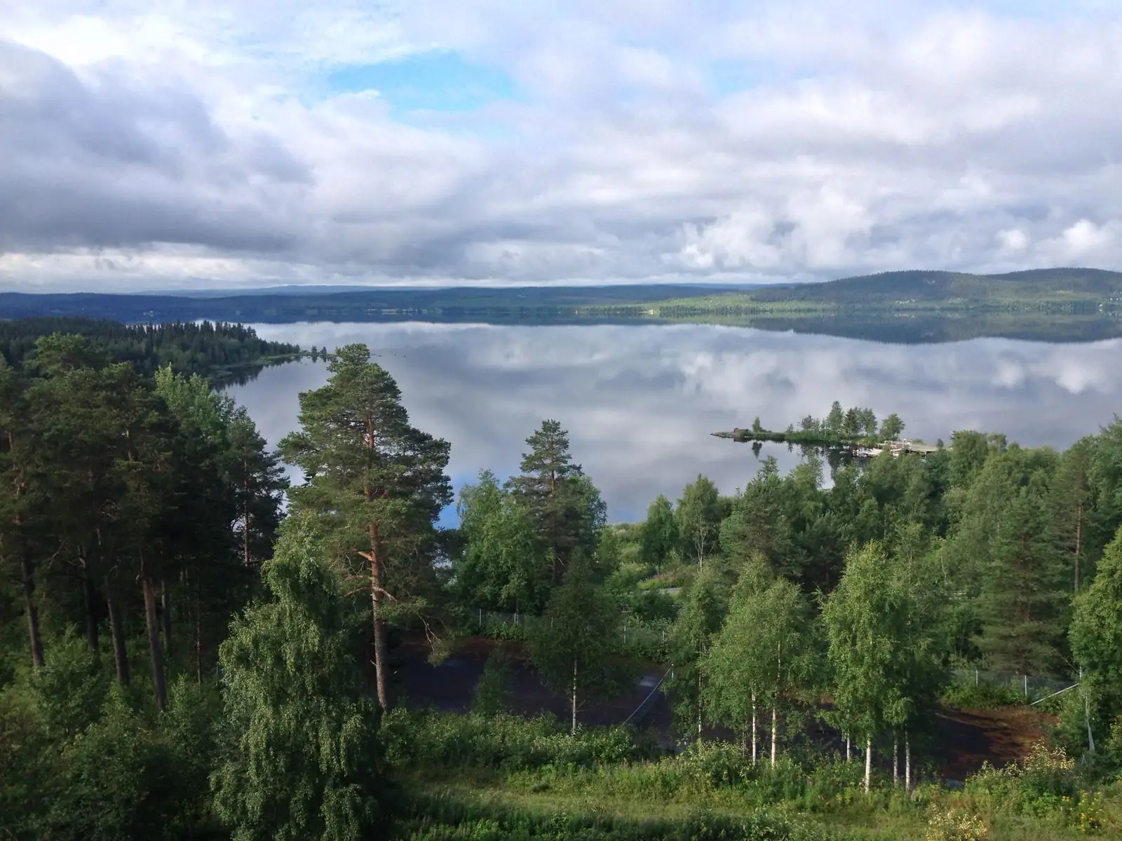 Utsikt över sjön vid Vilhelmina