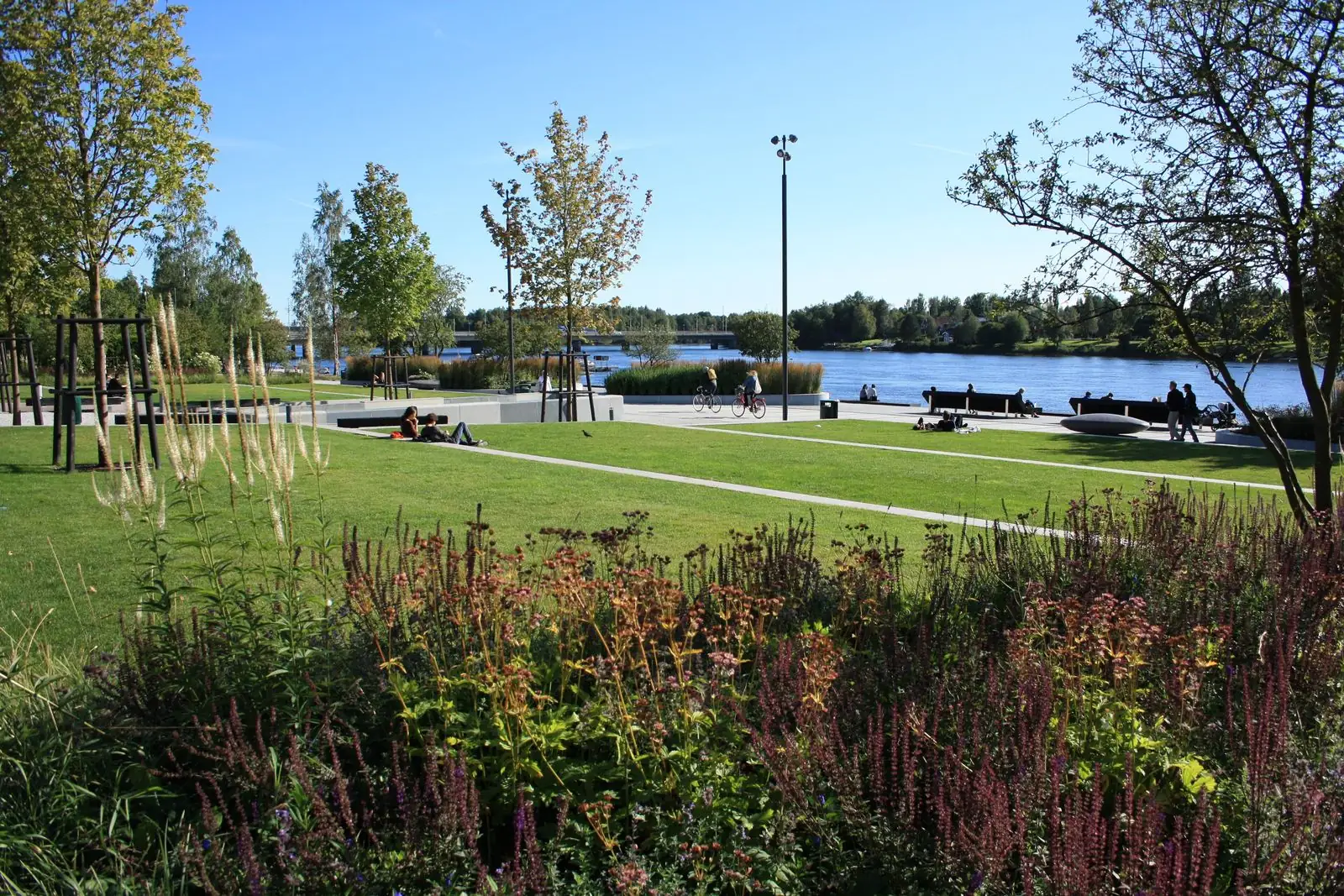 Rådhusparken vid Umeälven